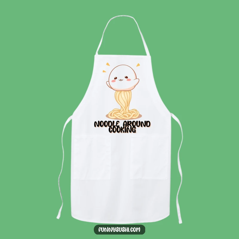 Funny Mochi Udon Bounce Apron: Cook Up Smiles in the Kitchen