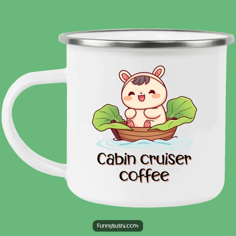 Funny Bao Bun Cabbage Boat Camping Mug: Adventure Fuel with a Smile