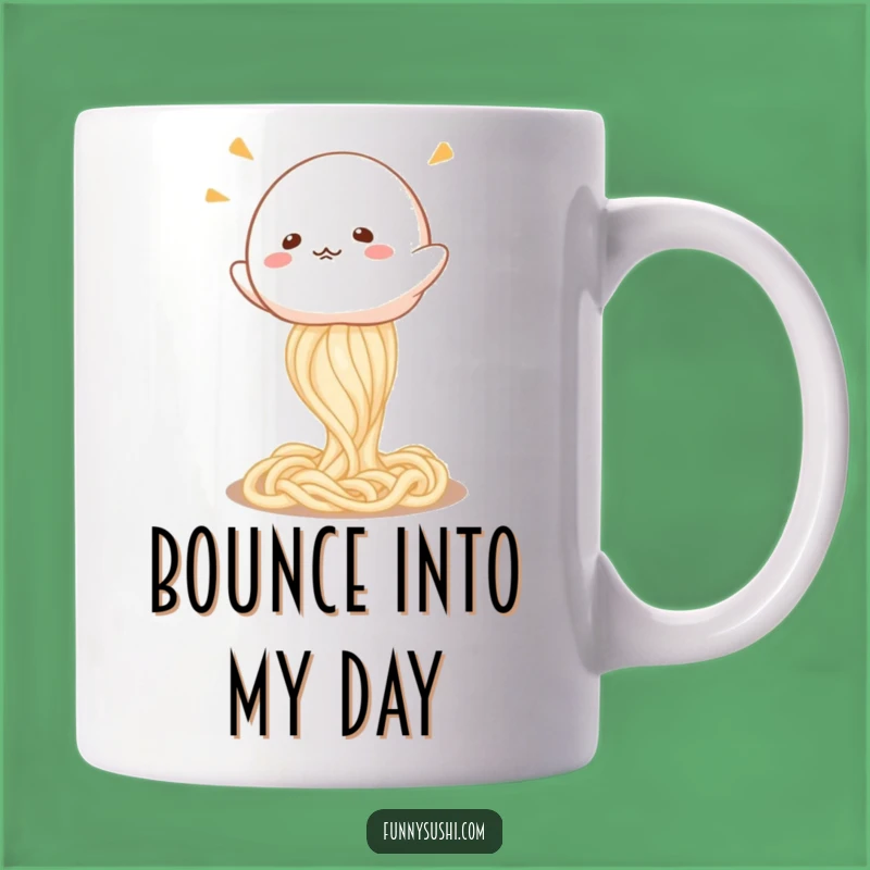 Funny Mochi Udon Bounce Mug: A Hilarious Springy Treat for Foodie Fun