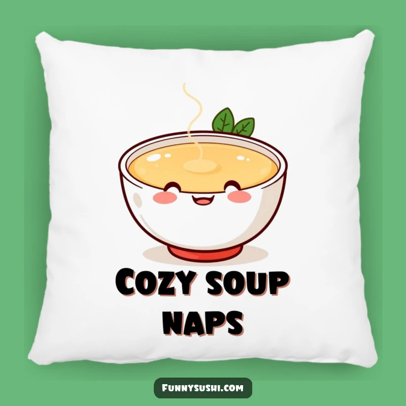 Cute Funny Miso Soup Pillow - Cozy Comfort Accent