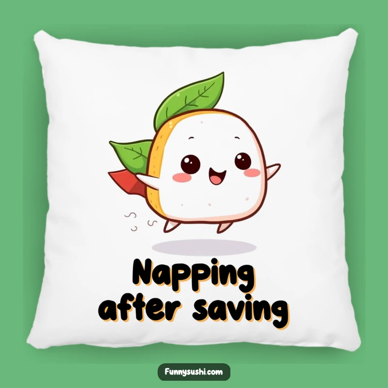 Funny Onigiri Cape Pillow, Cozy & Hilarious Rice Ball Cushion Gift