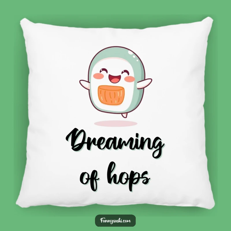 Funny Salmon Roll Pillow: Snuggle Up with Hopping Delight