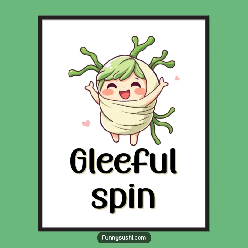 Funny Seaweed Wrap Digital Art Print: Instant Gleeful Decor