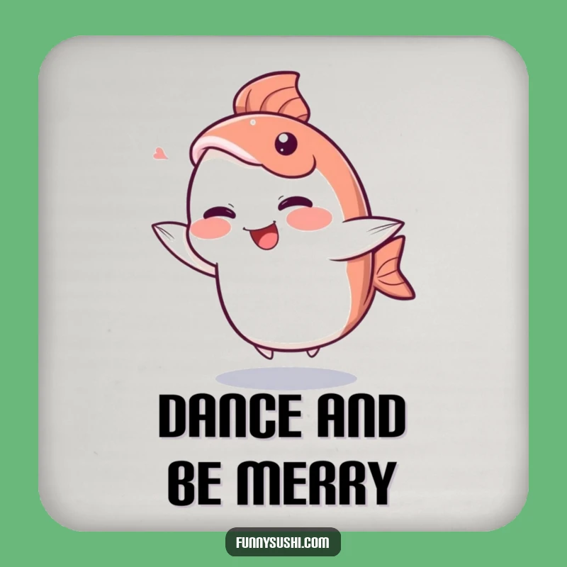 Funny Sashimi Drink Coaster: Protect Surfaces with Giggling Fish Charm