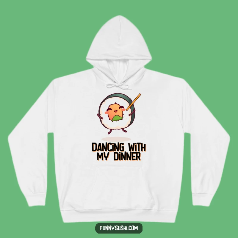 Cozy Funny Sushi Roll Hoodie - Warm Foodie Comfort