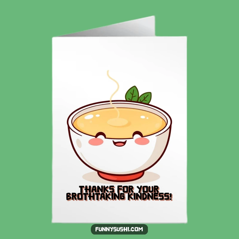 Free Printable Thank You Card: Funny Miso Soup, Downloadable Gift Idea