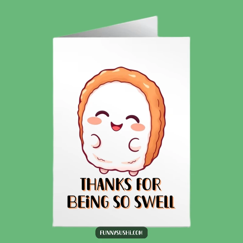 Free Printable Thank You Card: Smirking Tuna Nigiri Downloadable