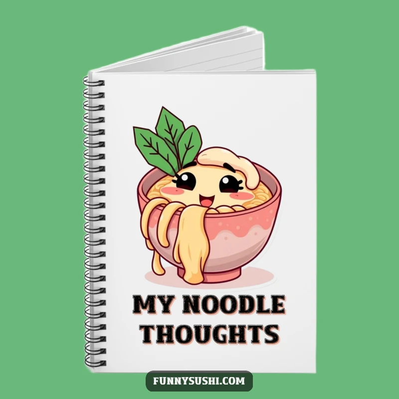 Funny Ramen Bowl Notebook, Hilarious Noodle Journal Gift for Ideas