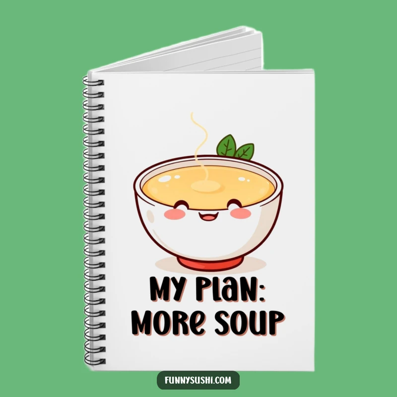 Funny Miso Soup Notebook - Cheerful Foodie Journal