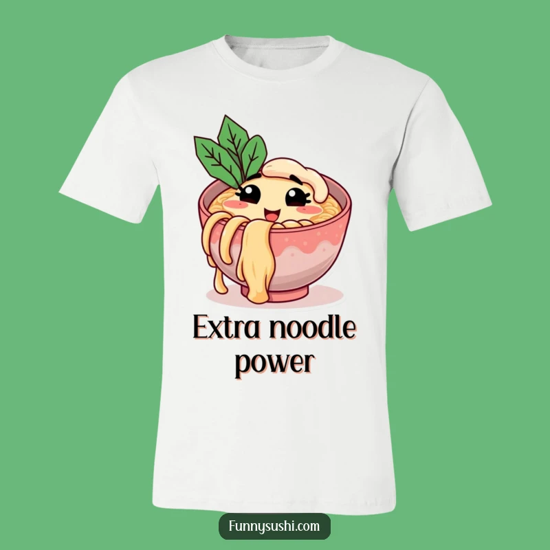 Funny Winking Ramen Bowl T-Shirt, Hilarious Noodle Lover Graphic Tee Gift