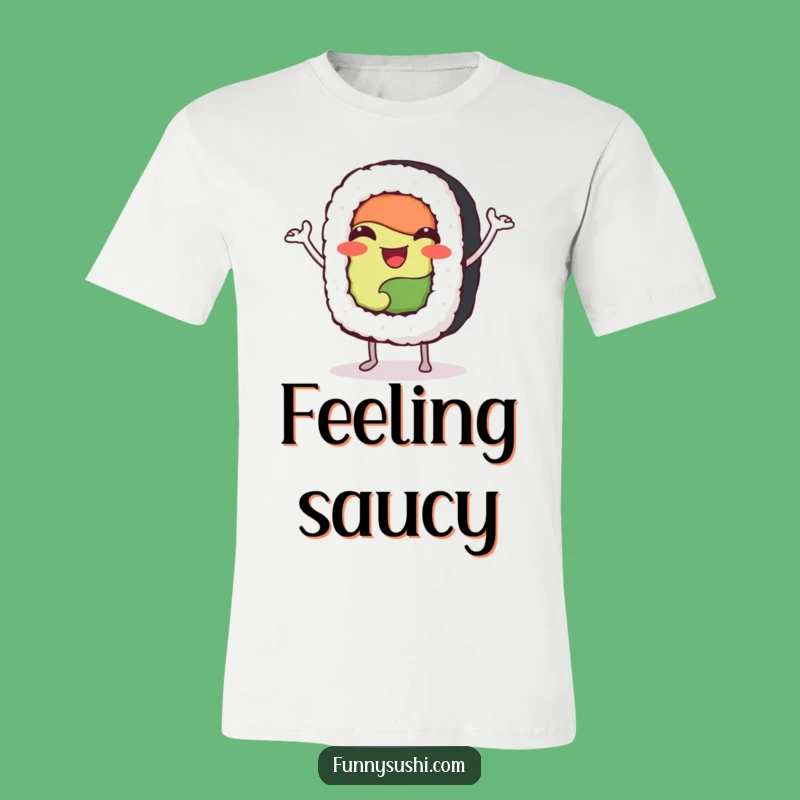 Funny Happy Sushi Roll T-Shirt: Wear Your Joyful Dance Moves