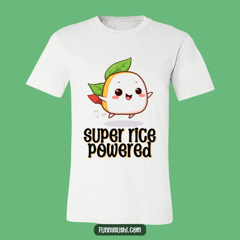 Funny Onigiri Cape T-Shirt, Hilarious Speedy Rice Ball Graphic Tee Gift