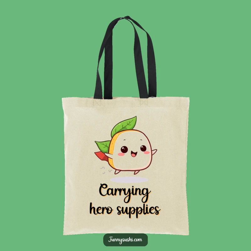 Funny Onigiri Zoom Tote Bag, Whimsical Rice Ball Carry-All Gift Bag