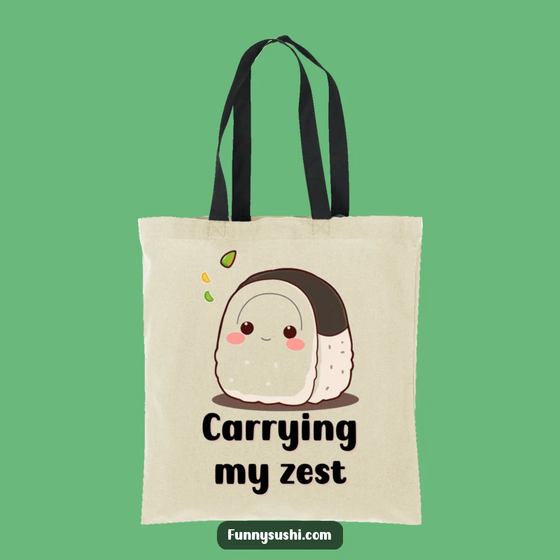 Funny Onigiri Wasabi Toss Tote Bag: Stylish & Hilarious Carry-All for Foodies